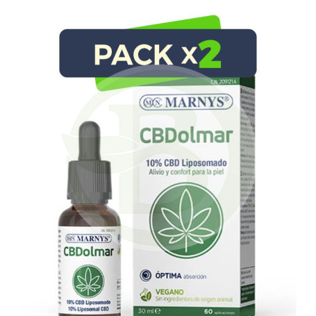 Pack 2x Cbdolmar (Cbd 10 %) 30 Ml Marnys