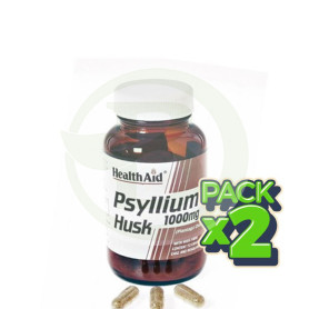 Pack 2x Fibra de Cáscara de Psyllium Health Aid