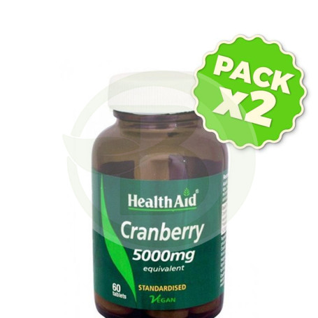 Pack 2x ARANDANO ROJO COMPRIMIDOS HEALTH AID