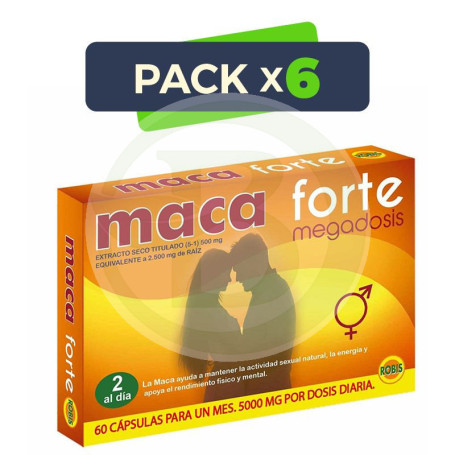 Pack 6x Maca Forte 60 Cápsulas Robis