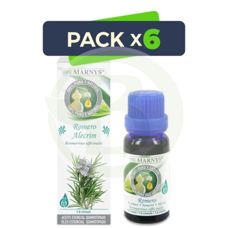 Pack 6x Aceite Esencial Alimentario de Romero 15Ml. Marnys