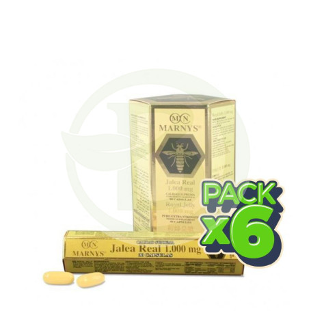 Pack 6x Jalea Real y Lecitina 30 Cápsulas Marnys