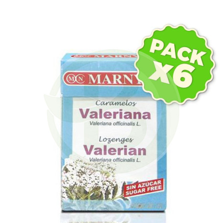 Pack 6x Caramelos Valeriana S/A 36,5Gr. Marnys