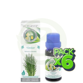 Pack 6x Aceite Esencial Alimentario de Vetiver 15Ml. Marnys