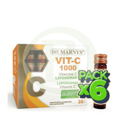 Pack 6x Vit-C 1000 Liposomada 20 Flacons Marnys