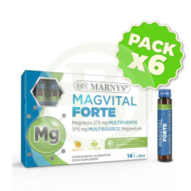Pack 6x Magvital Forte 14 Viales Marnys