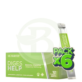 Pack 6x Digeshelp 12 Sticks Bebibles Marnys