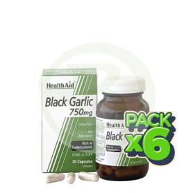 Pack 6x Ajo Negro 750Mg. Health Aid