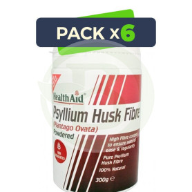 Pack 6x Fibra de Cáscara de Psyllium en Polvo Health Aid