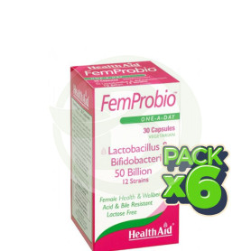 Pack 6x Femprobio 30 Cápsulas Health Aid