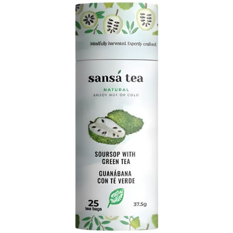 Infusion de Thé Vert avec Graviola 25 Filtres Maya Organic