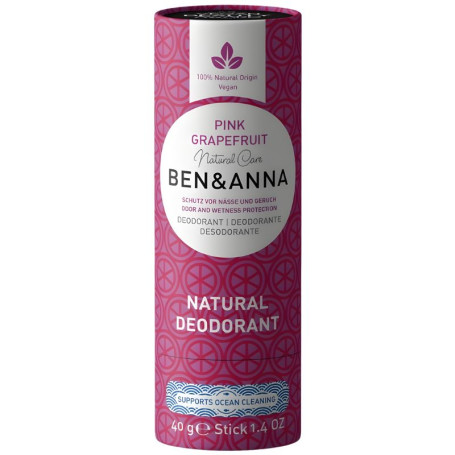Déodorant Pink Grapefruit en Emballage Cartonné 40G Ben&Anna