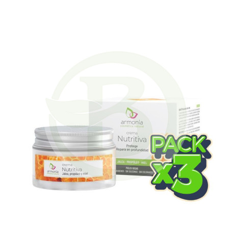 Pack 3x Crema de Jalea Real, Propóleo y Miel 50Ml. Armonia