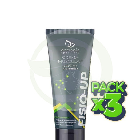 Pack 3x Crema Fisio Up Masaje Muscular 75 Ml Armonia