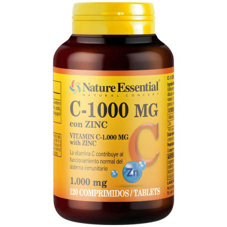 Vitamine C + Zinc 120 Comprimés Nature Essential