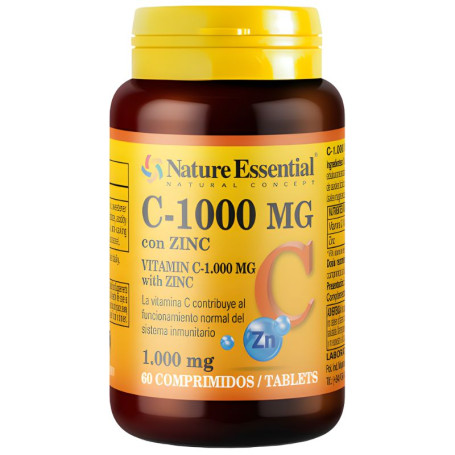 Vitamina C + Zinc 60 Comprimés Nature Essential