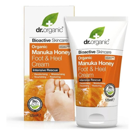 Crème Des Pieds et Talons avec Miel de Manuka 125Ml. Dr. Organic