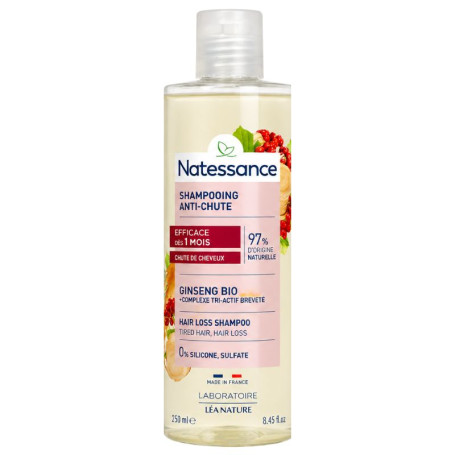 Shampoing Antiperte avec Ginseng Biologique 250Ml Natessance