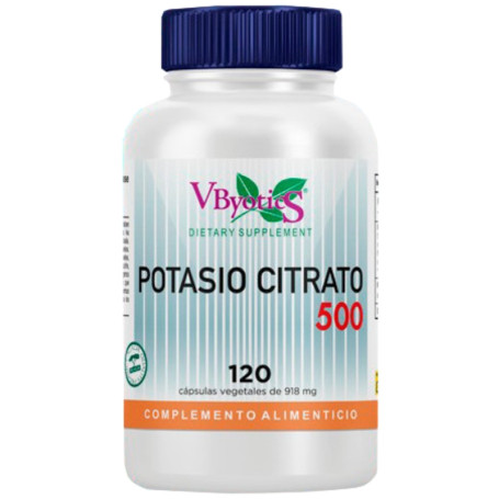 Citrate de Potassium 500 120 Gélules Végétales Vbyotics