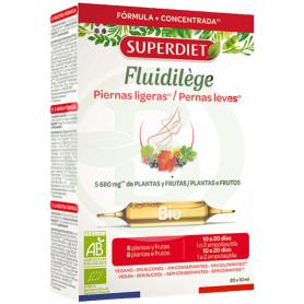 Fluidilège Bio 20 Ampoules Superdiet