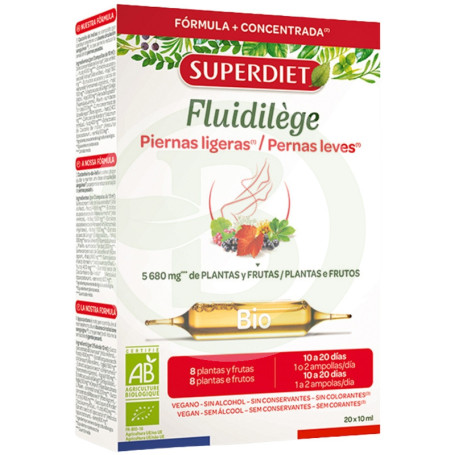 Fluidilège Bio 20 Ampoules Superdiet