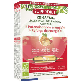 Gelée Royale Ginseng Bio 20 Ampoules Superdiet