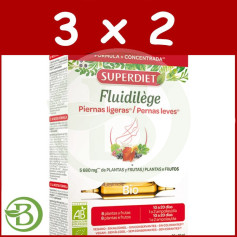 Pack 3x2 Fluidilège Bio 20 Ampoules Superdiet
