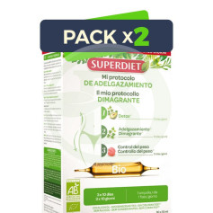Pack 2x Mon Protocole d'Amincissement Bio 30 ampoules Superdiet