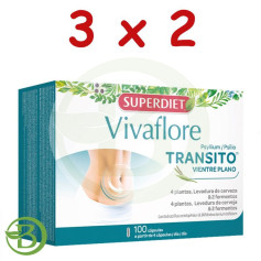 Pack 3x2 Vivaflore Transit 100 Gélules Superdiet