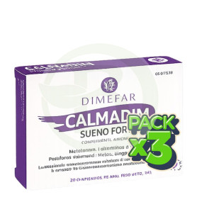 Pack 3x Calmadim Sueño Forte 30 Comprimidos Dimefar