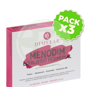 Pack 3x Menodim Equilibrio Hormonal 30 Cápsulas Dimefar