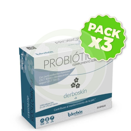 Pack 3x Derboskin 30 Capsulas Derbos