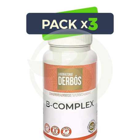 Pack 3x B-Complex 60 Cápsulas Vegetales Derbós