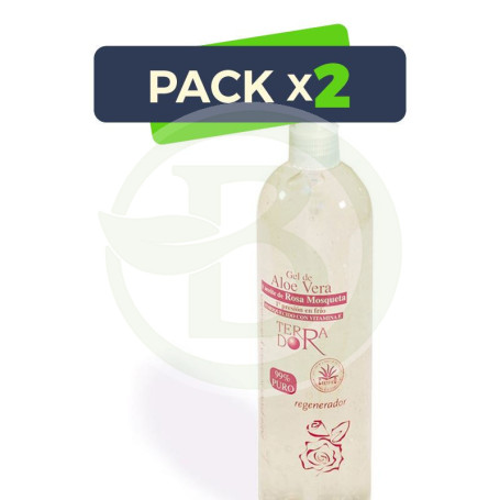 Pack 2x Gel Aloe Vera y Rosa Mosqueta 500Ml. Derbos