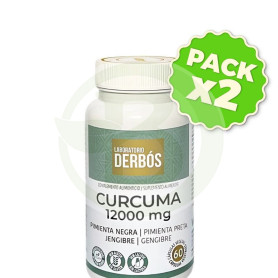 Pack 2x Cúrcuma 12000Mg 60 Cápsulas Vegetales Derbós