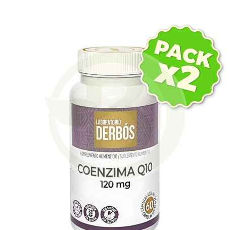 Pack 2x Coenzima Q10 120Mg 60 Cápsulas Vegetales Derbós