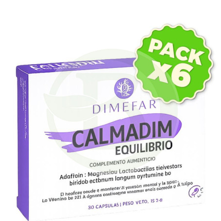 Pack 6x Calmadim Equilibrio 30 Cápsulas Dimefar