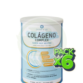 Pack 6x Colágeno Complex Sabor Neutro 350G Dimefar