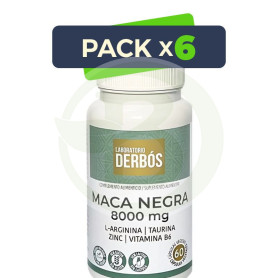 Pack 6x Maca Negra 8000Mg 60 Cápsulas Vegetales Derbós