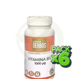 Pack 6x Vitamina B12 1000Μg 60 Cápsulas Vegetales Derbós