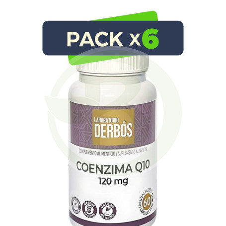 Pack 6x Coenzima Q10 120Mg 60 Cápsulas Vegetales Derbós