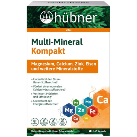 Multi-Mineral Kompakt 60 Gélules Hubner