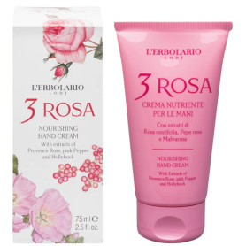 3 Rosas Crème Mains Nutritive 75Ml L`Erbolario