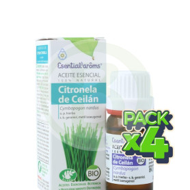 Pack 4x Aceite Esencial de Citronela de Ceilán 10ml Esential Aroms