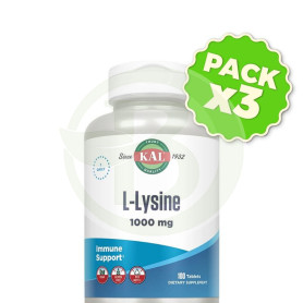 Pack 3x L-Lysine 1000Mg 100 Comprimidos Kal