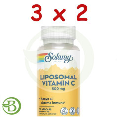 Pack 3x2 Liposomal Vitamin C 500Mg 30 Gélules Végétales Solaray