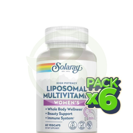 Pack 6x Multivitamínico Liposomal para Mujeres 60 Cápsulas Solaray