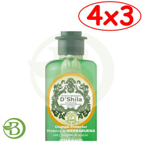 Pack 4x3 Champú de Hierbabuena Shila