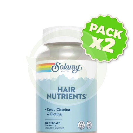 Pack 2x Hair Nutrients 120 Cápsulas Vegetales Solaray