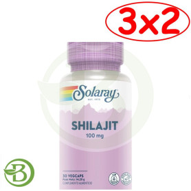 Pack 3x2 Shilajit 100Mg 30 Cápsulas Vegetales Solaray